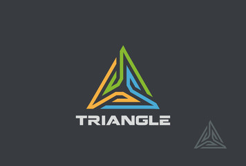 Triangle Logo abstract design vector Business Logotype icon