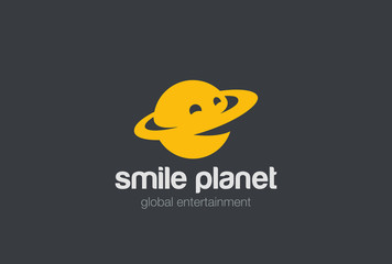 Smile Planet Logo abstract vector design template