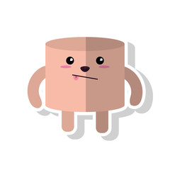 Geometry shape cartoon icon. Kawaii and character theme. Isolated design. Vector illustration