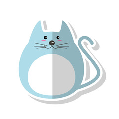 Cat cartoon icon. Animal kawaii and character theme. Isolated design. Vector illustration