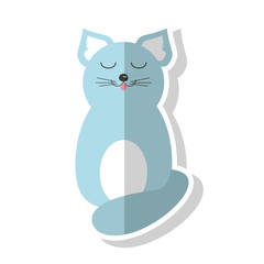 Cat cartoon icon. Animal kawaii and character theme. Isolated design. Vector illustration