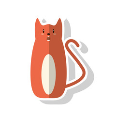 Cat cartoon icon. Animal kawaii and character theme. Isolated design. Vector illustration