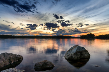 Sunset reflection over water _20