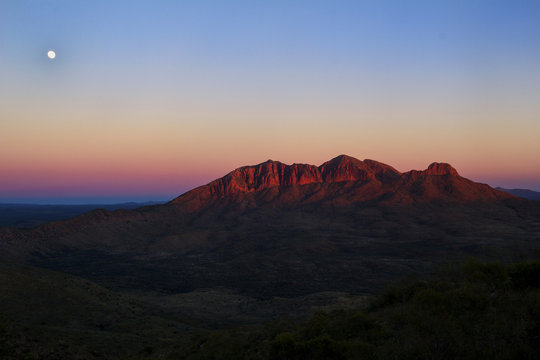 Sunrise at mount sonder in the outback