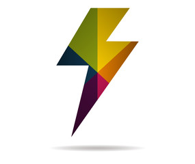 lightning multicolor icon vector