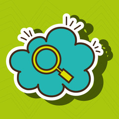 search cloud find tool vector illustration eps 10