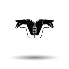 American football chest protection icon