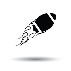 American football fire ball icon