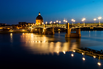 Naklejka na ściany i meble Toulouse, France on a spring evening. 