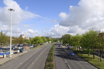 イギリスのニュータウン：スティヴネイジの街並み
