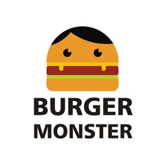 Burger Monster logo vector