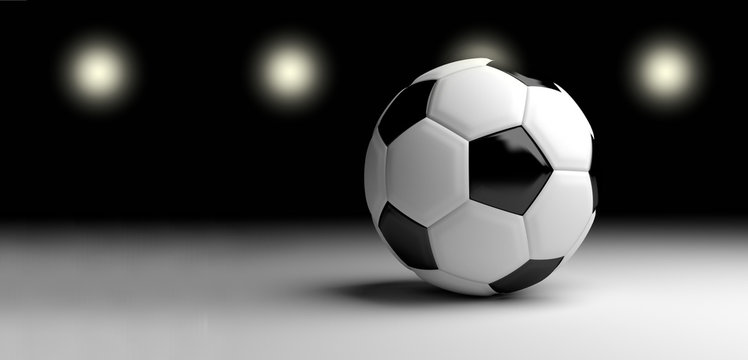 football soccer ball 3d render design image