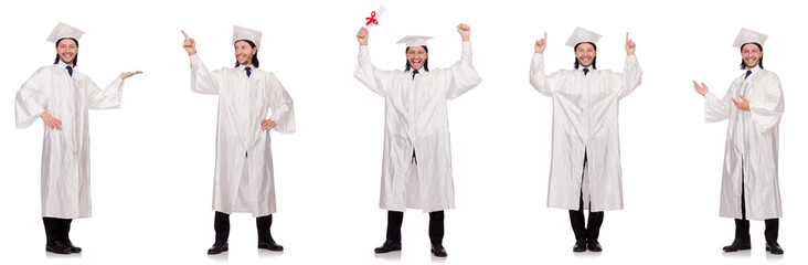 Young man ready for university graduation