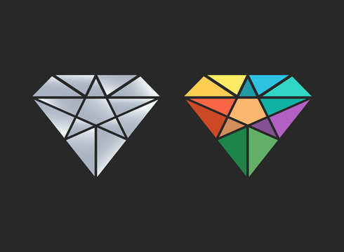 diamond logo design vector icon