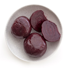 Baby Beetroot isolated Top View