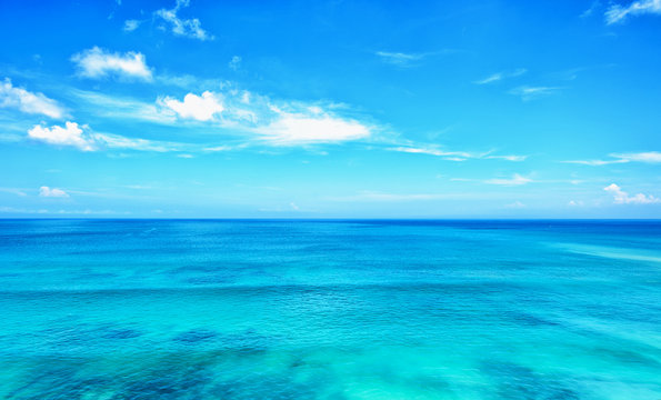 Blue Sea Blue Sky Horizon