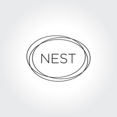 Nest vector logo concept 