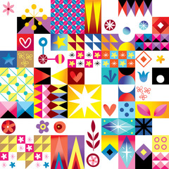 Abstract art retro style pattern