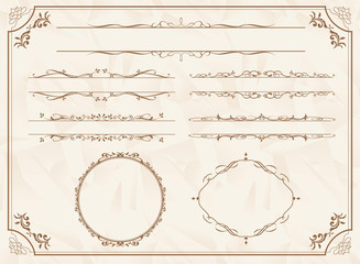 Fototapeta premium decorative gold frame set Vector 