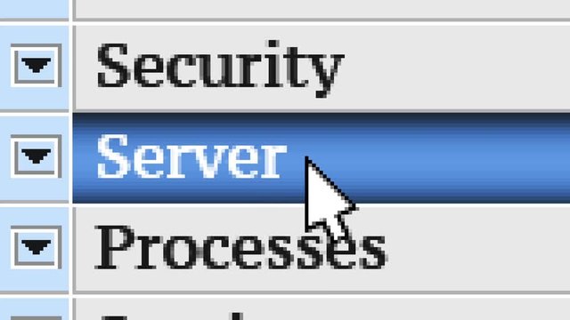 Server. My own design of program menu.