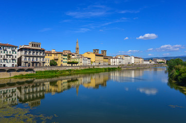 Fototapeta na wymiar Florence (Italy) - The capital of Renaissance's art and Tuscany region. The Arno river