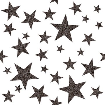 Seamless pattern with platinum stars on white background. Vector illustration. 