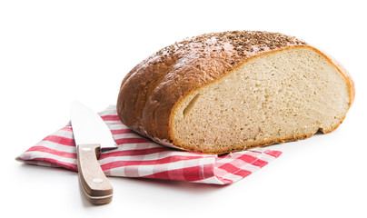 Large loaf of bread.