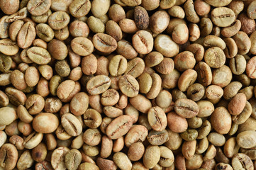 Close up of coffee beans for background