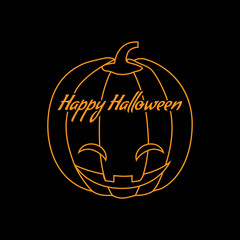 Happy Halloween vector logo icon design