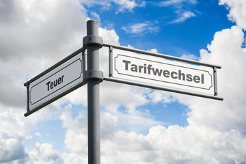 Fototapeta premium Schild 162 - Tarifwechsel