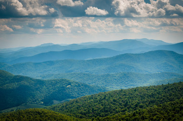 Layers of the Blue Ridge, seen in Shenandoah National Park, Virg