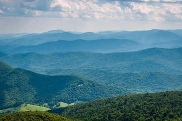 Fototapeta na wymiar Layers of the Blue Ridge, seen in Shenandoah National Park, Virg