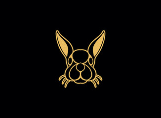 rabbit logo vector icon design template