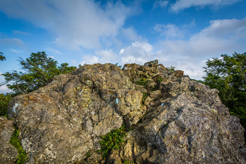 The rocky summit of Bearfence Mountain, in Shenandoah National P