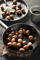 Fried whole new potato