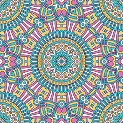 Pattern with blue and yellow flowers