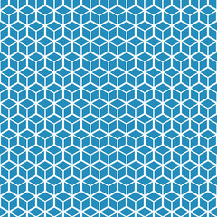Cube geometric seamless pattern. Vector background.