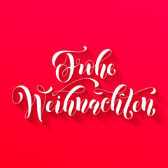 Frohe Weihnachten german Christmas greeting card