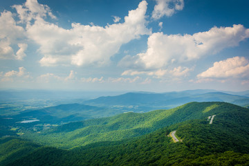 View of the Blue Ridge Mountains and Skyline Drive from Little S