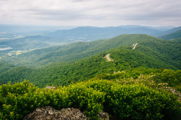 View of the Blue Ridge Mountains from Little Stony Man Cliffs, i