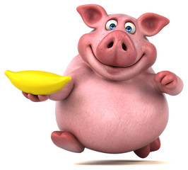 Fun pig - 3D Illustration