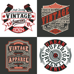 set of tee shirt print designs