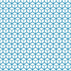 Cube geometric seamless pattern. Vector background.