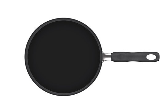 empty saucepan isolated on white
