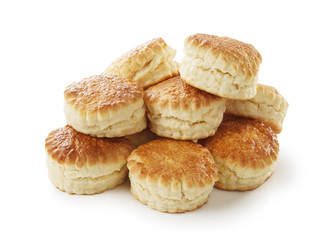 scones on a white background