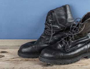 Black army boots
