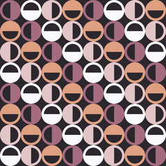 Seamless vector background with decorative circles. Print. Cloth design, wallpaper.