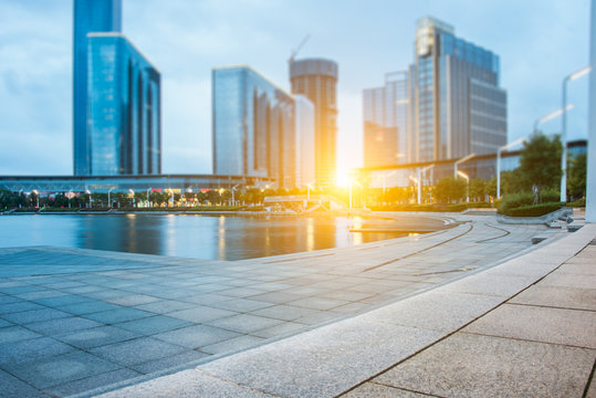 suzhou financial district by jinji lake,jiangsu province,china