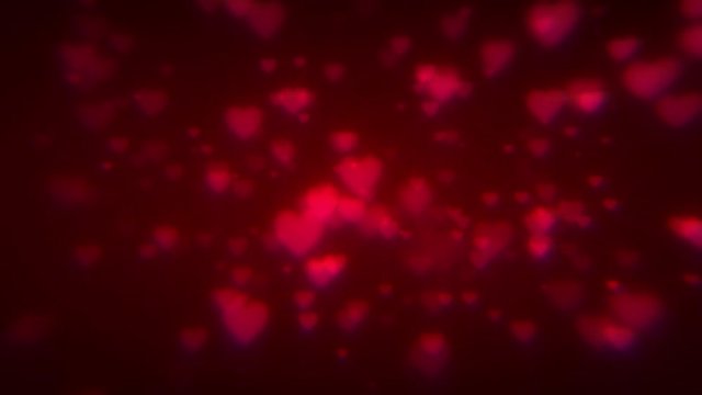 A looping background of many hearts floating up.