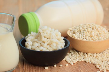 soymilk and barley seed